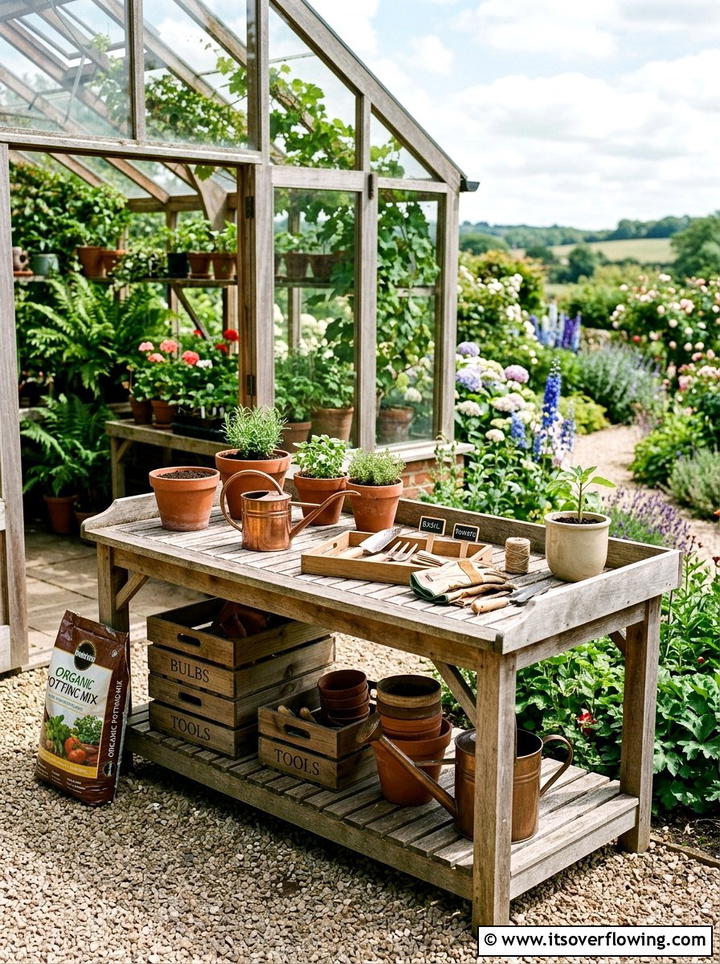 Potting Table - 25 upcycled garden ideas with old fence boards