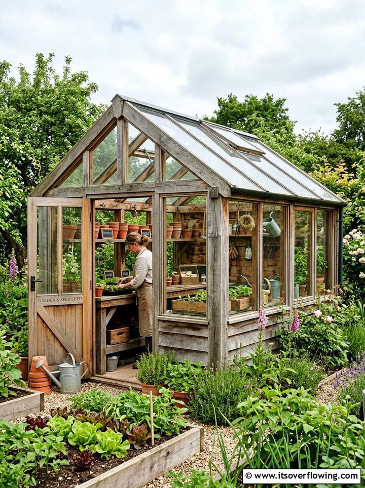 Potting shed greenhouse - 25 creative garden ideas with greenhouse corners