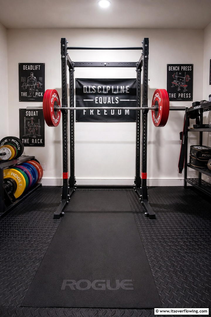 Powerlifting Pocket - 30 Small Home Gym Ideas for Compact Fitness Spaces