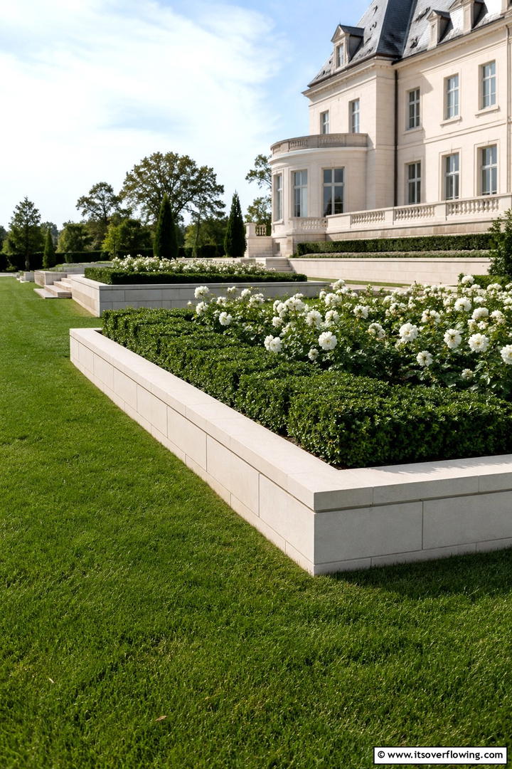 Precision Cut Stone Walls - 30 Modern Garden Edging Ideas to Define Your Outdoor Space