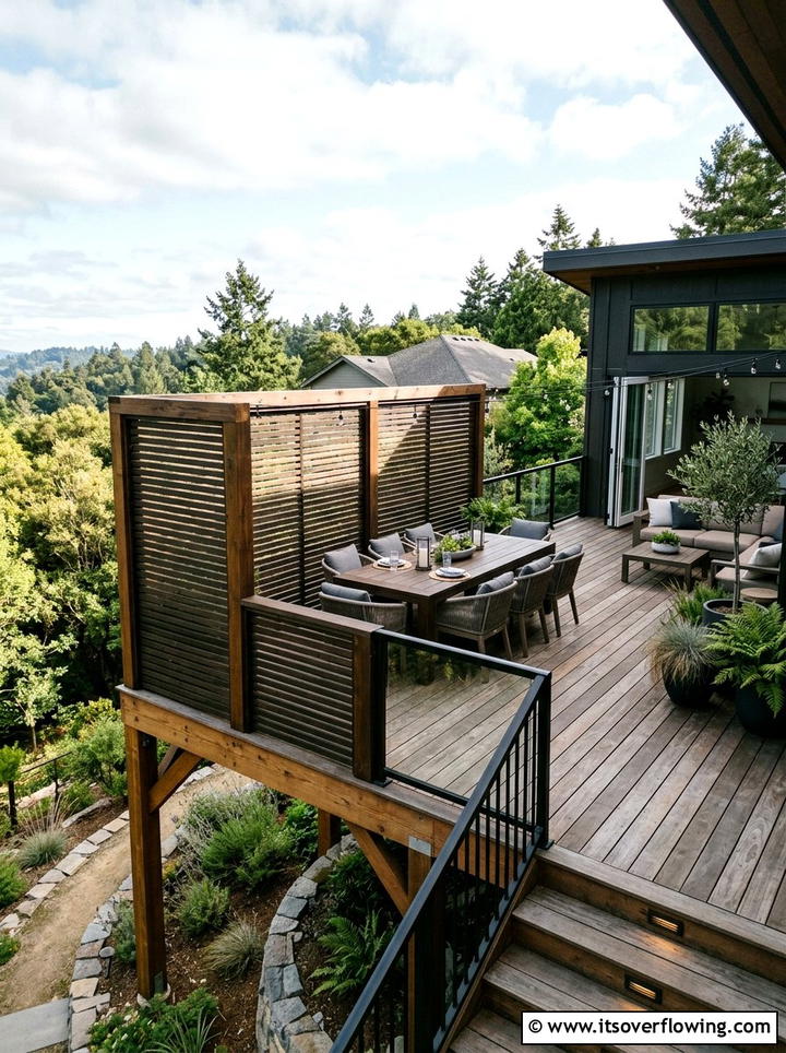 Privacy Deck Screen - 25 backyard ideas for privacy