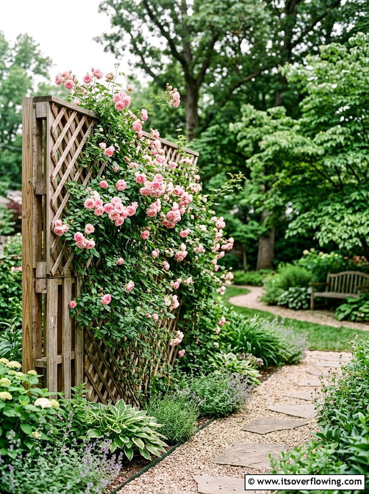 Privacy Lattice Screen - 25 garden decor ideas with pallet projects