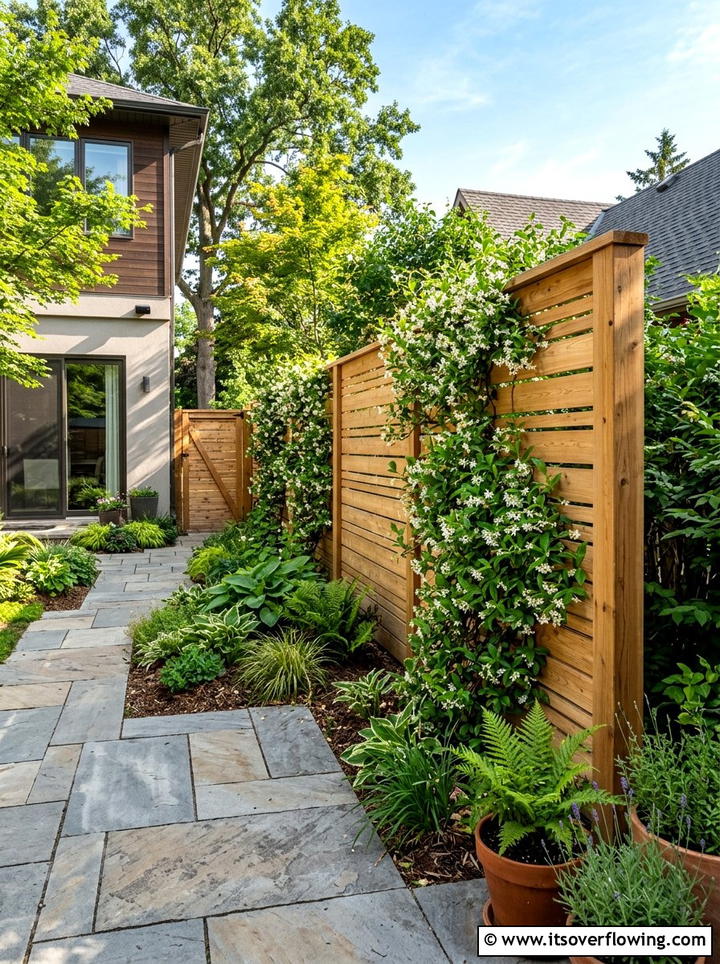 Privacy Screen - 25 creative garden ideas for side yards
