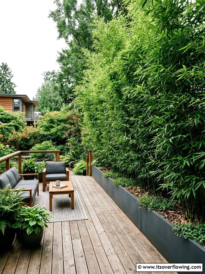 Privacy Screen Bamboo - 25 garden ideas for suburban homes