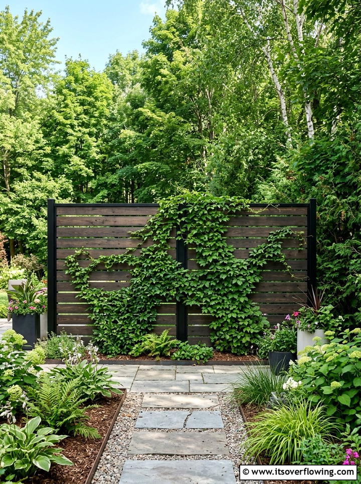 Privacy Screen Fence - 25 creative garden ideas for narrow spaces