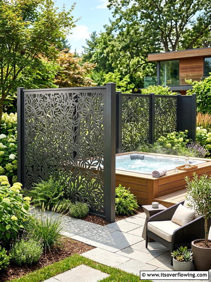 Privacy Screen Fence - 25 garden decor ideas for backyards