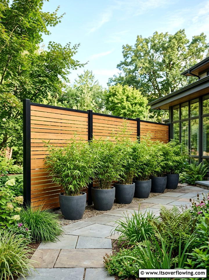 Privacy Screen Fence - 25 garden ideas diy