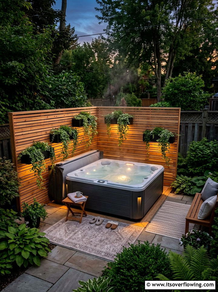 Privacy Screen For Hot Tub - 25 backyard ideas with hot tub