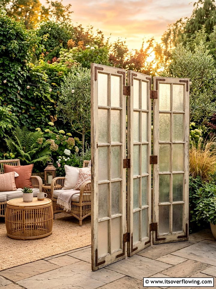 Privacy Screen For Patio - 25 upcycled garden ideas with old windows