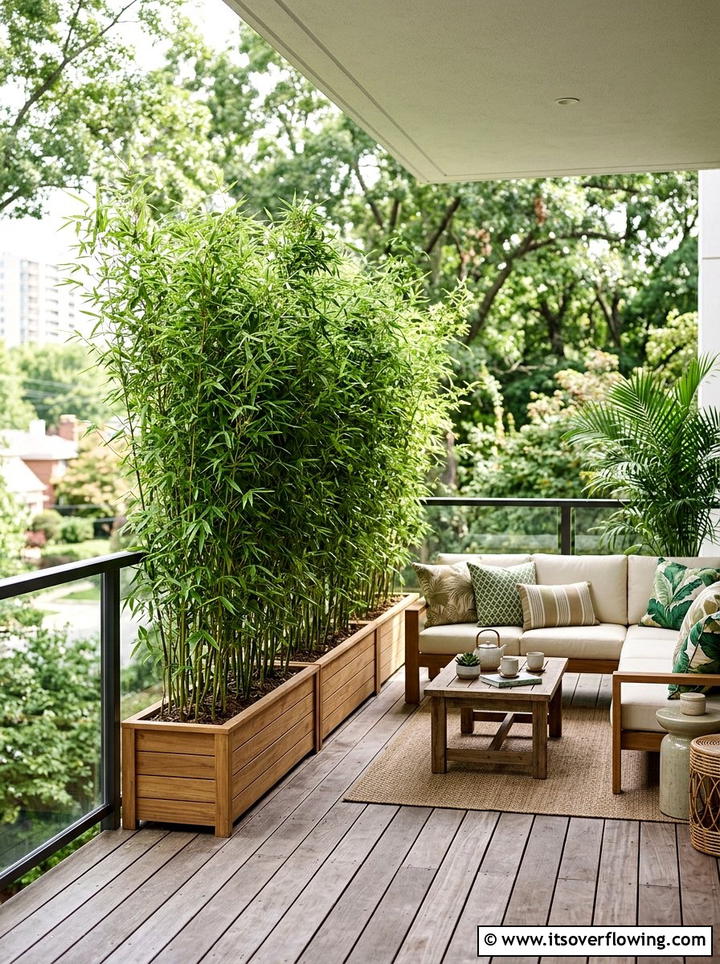 Privacy Screen Greenery - 25 small garden ideas for balcony