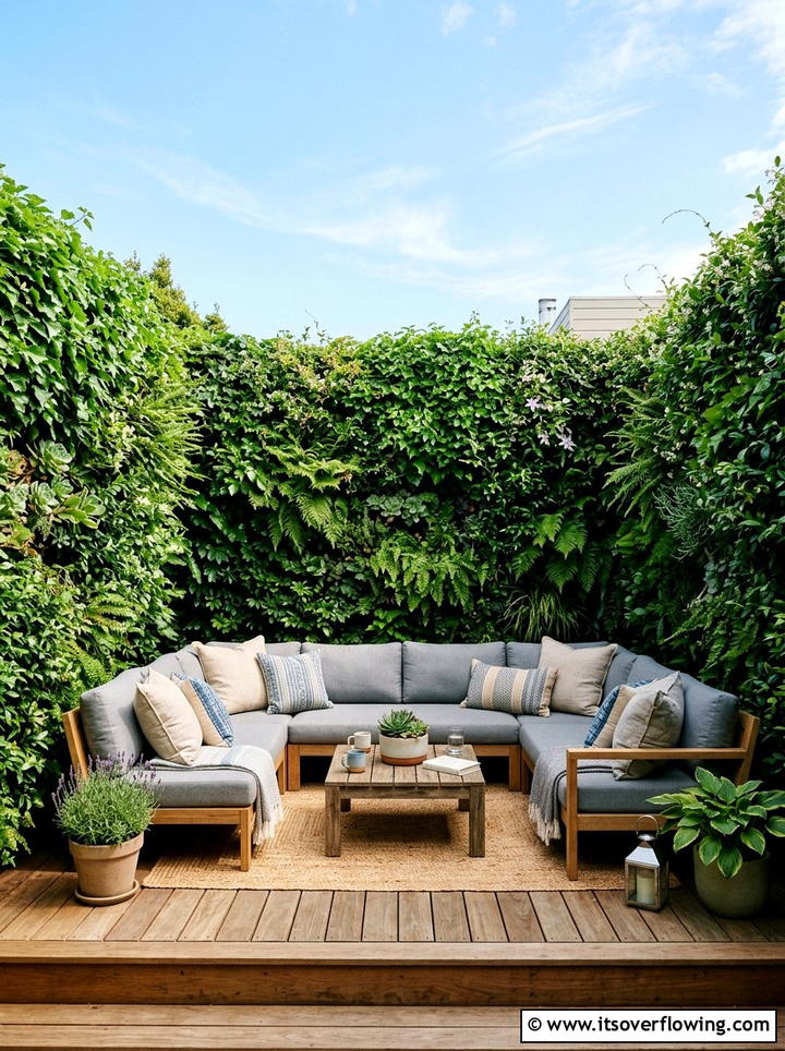 Privacy Screen Greenery - 25 backyard ideas with living wall