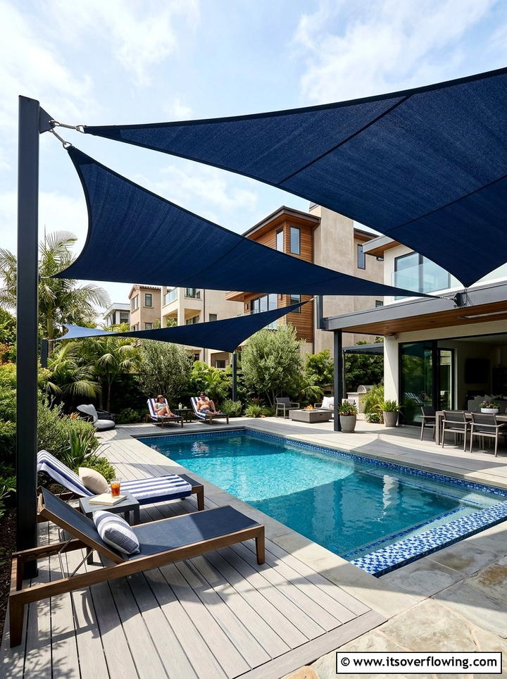 Privacy Shade Sails - 25 backyard ideas for privacy