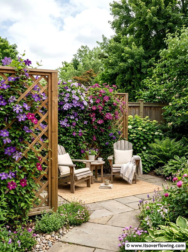Privacy Trellis Screen - 25 small garden ideas