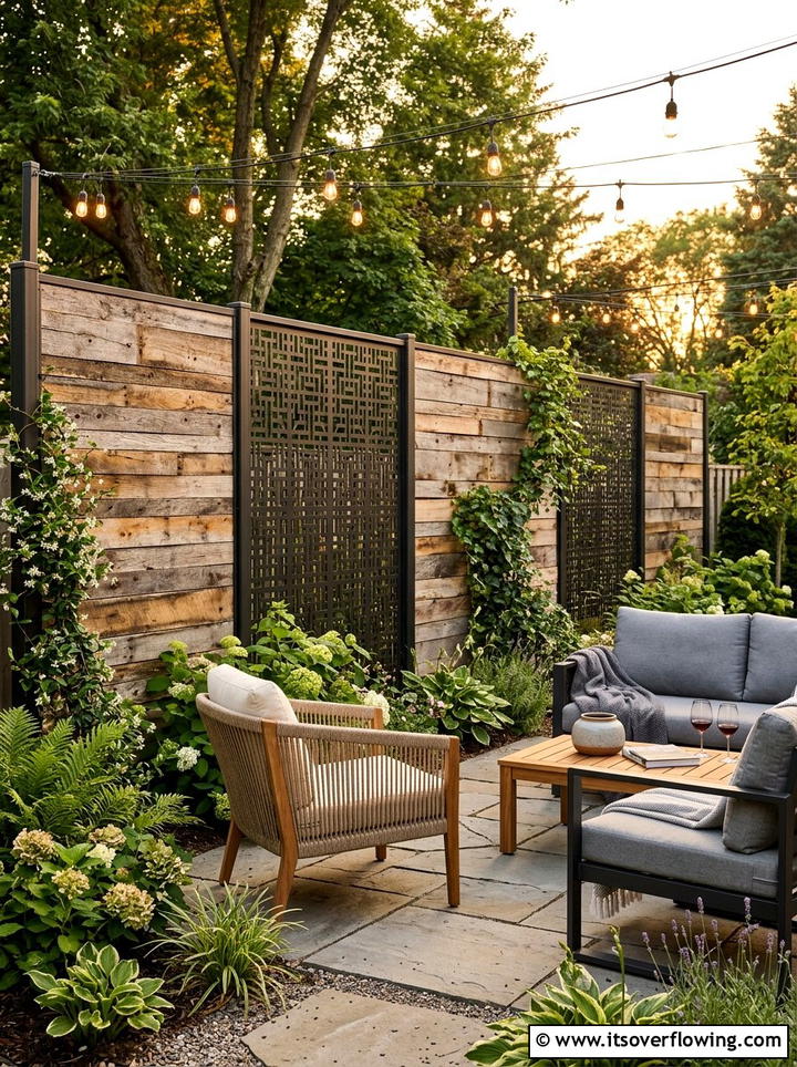 Privacy Wall For Outdoor Spaces - 25 recycled garden ideas with wood scraps