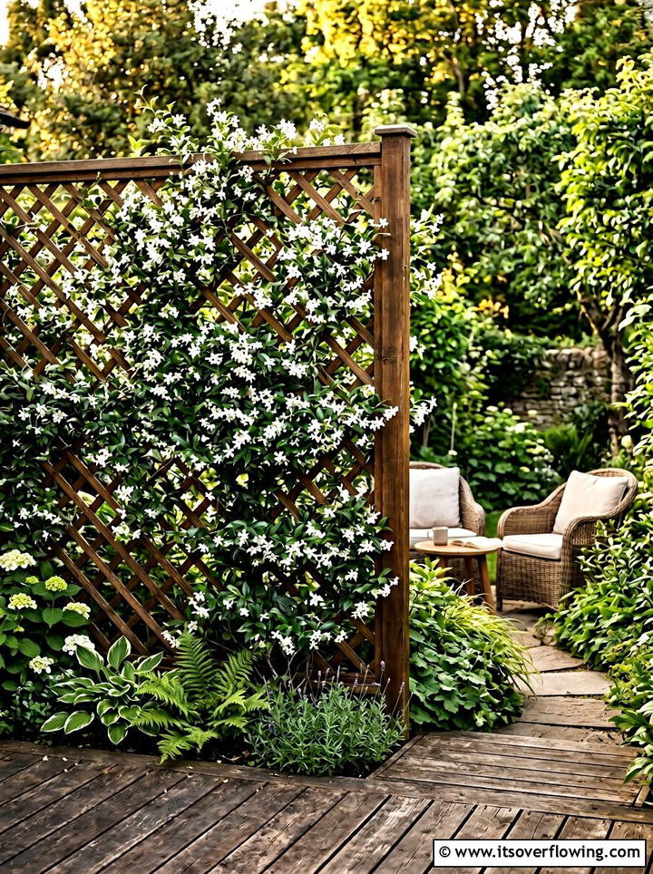 Privacy screen with climbing plants - 25 creative garden ideas for balconies