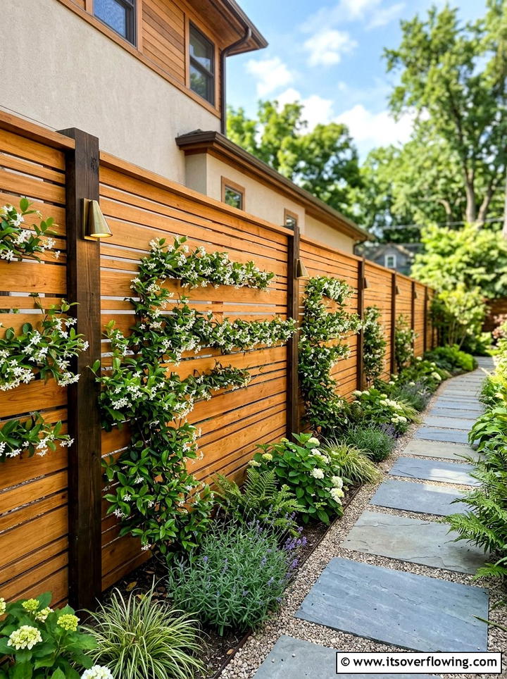 Privacy wood fence - 25 small garden ideas for side yard