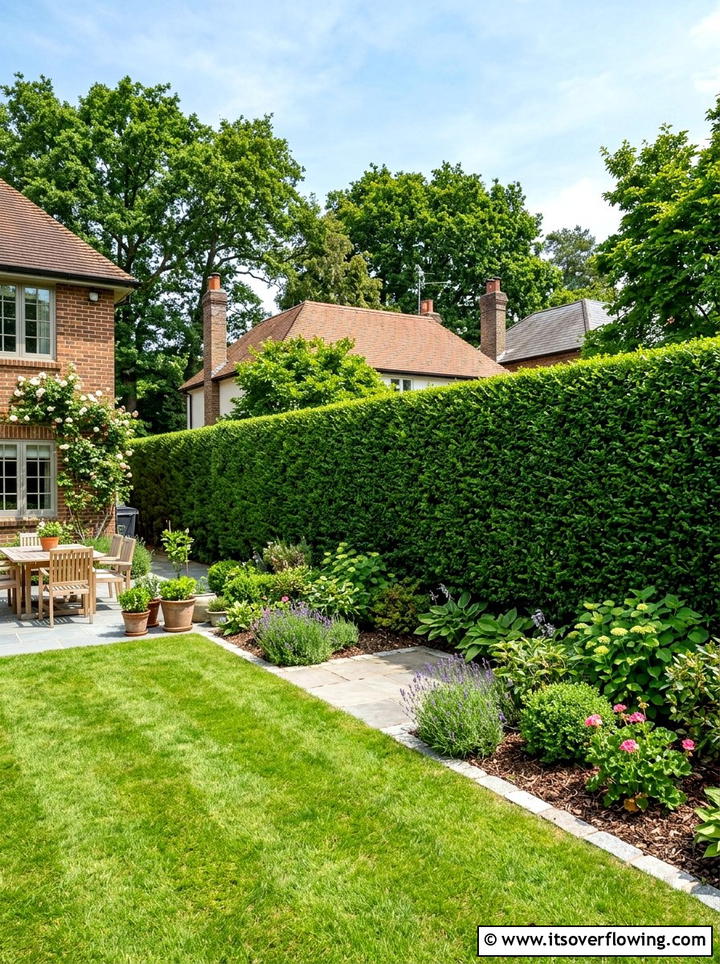 Privet Boundary - 25 cheap garden ideas with cuttings