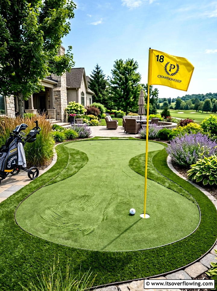 Professional grade backyard putting green - 25 backyard ideas with putting green