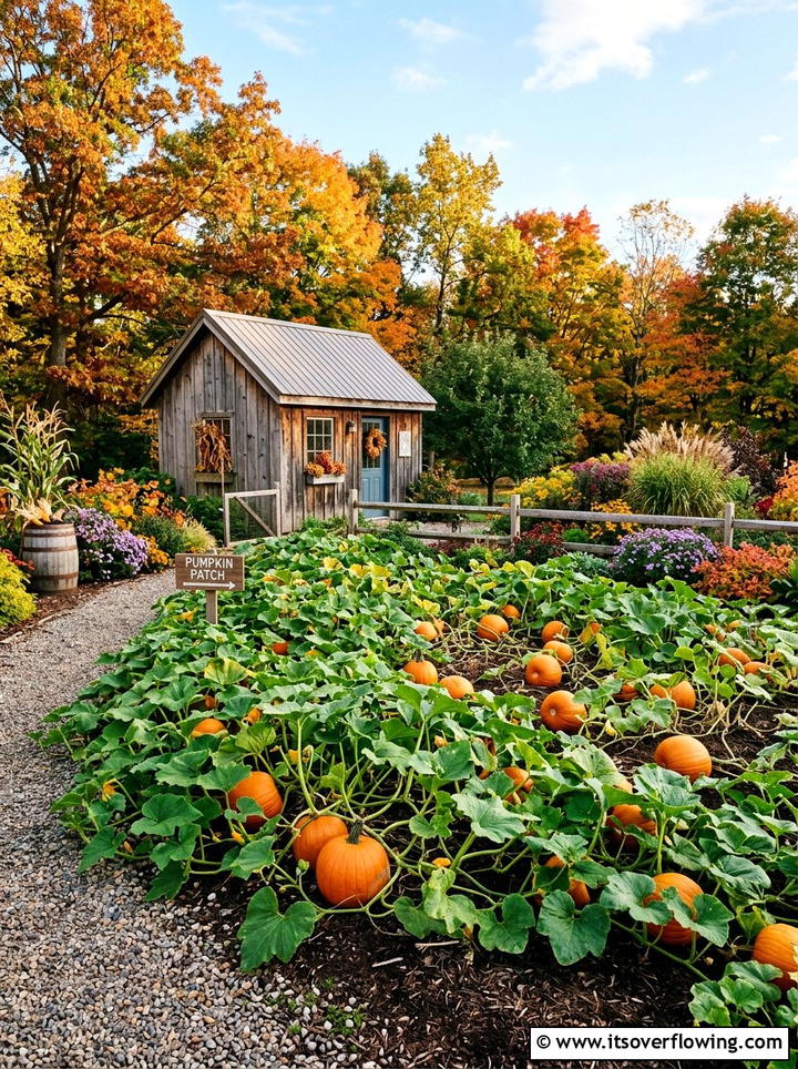 Pumpkin patch corner - 25 cheap garden ideas with seeds