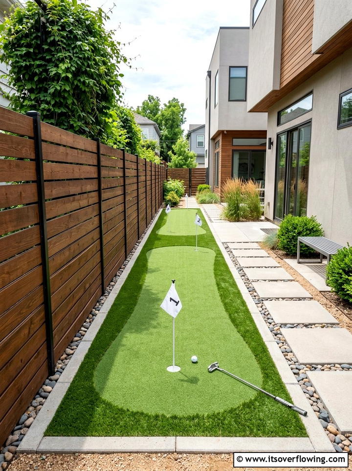 Putting green for narrow yard - 25 backyard ideas with putting green