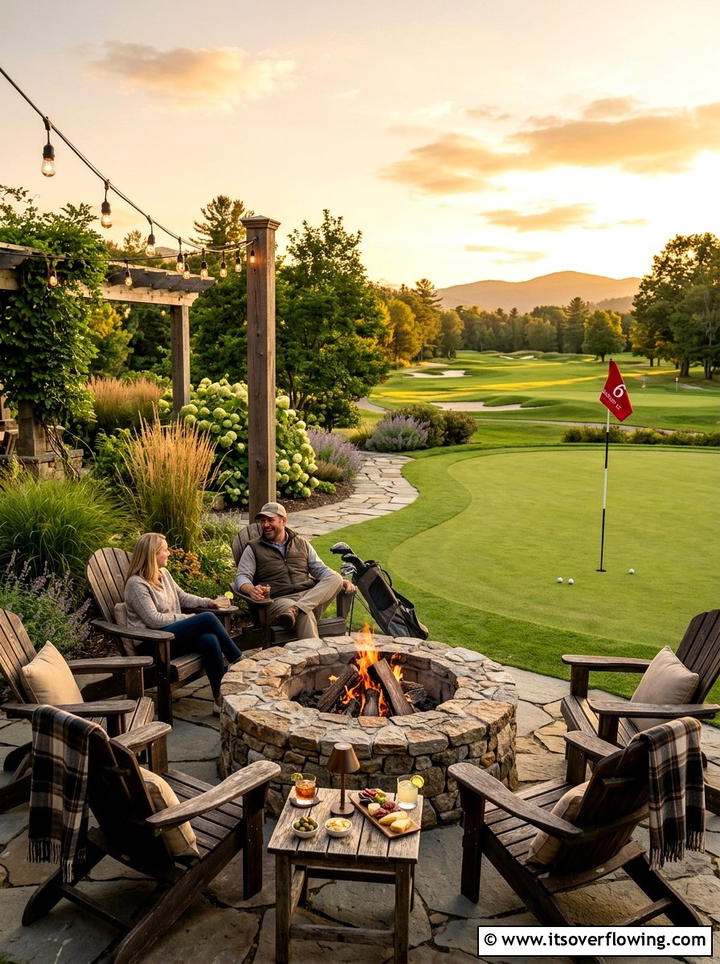 Putting green with seating area - 25 backyard ideas with putting green