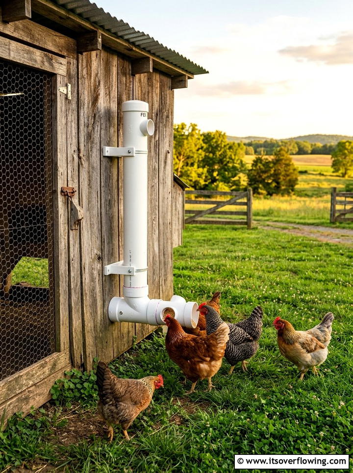 Pvc chicken feeder - 25 upcycled garden ideas with pvc pipes