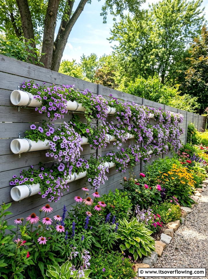 Pvc fence planter - 25 upcycled garden ideas with pvc pipes