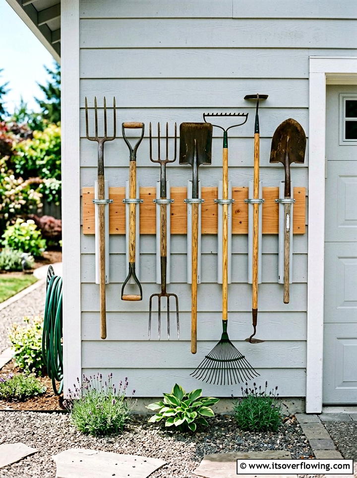Pvc shovel rack - 25 upcycled garden ideas with pvc pipes