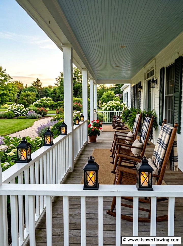 Railing Candle Decor - 25 front porch ideas with candle lanterns