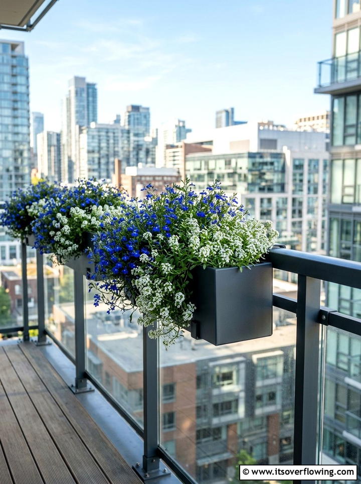 Railing Planter Boxes - 25 small garden ideas with vertical planters