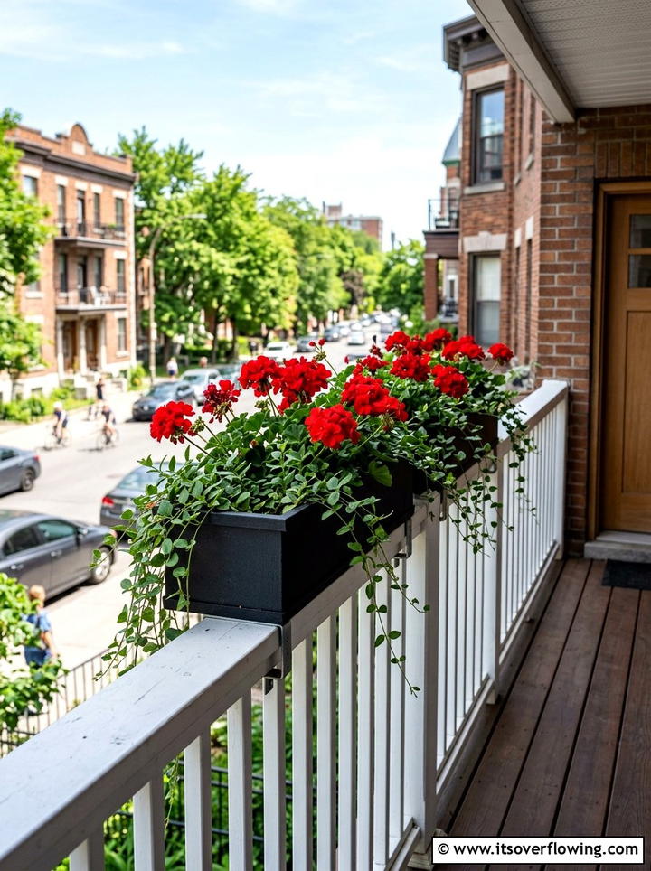 Railing planter box - 25 front porch ideas for apartments