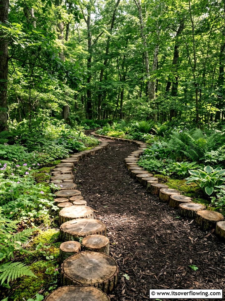 Railroad Tie Garden Border - 25 cheap garden ideas with edging