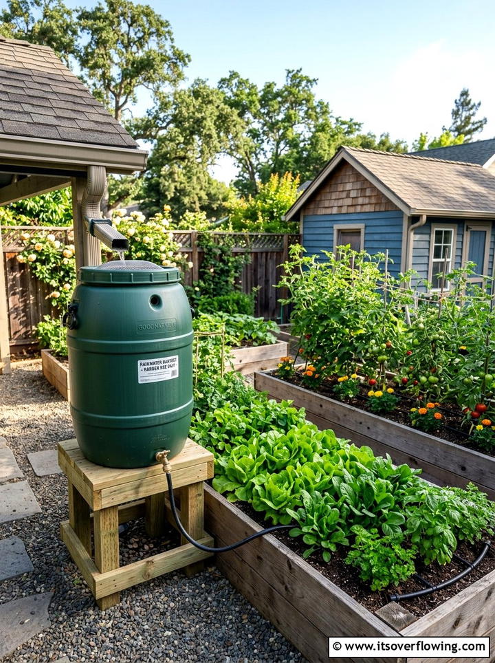 Rain Barrel For Raised Bed Irrigation - 25 backyard ideas with rain barrel setup