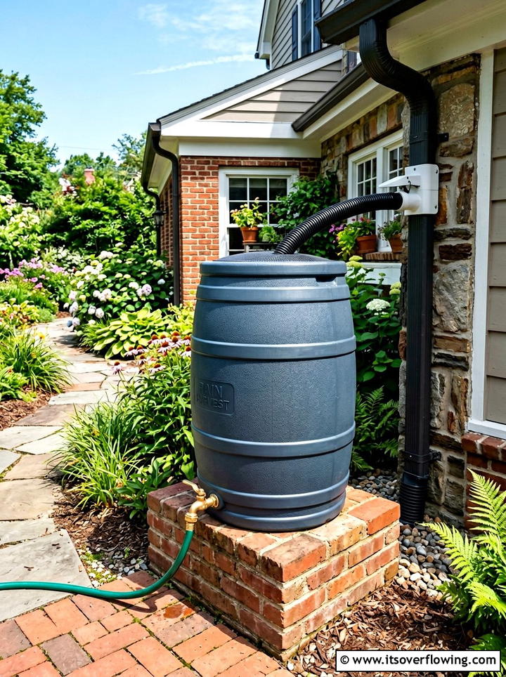 Rain Barrel System - 25 upcycled garden ideas with old barrels