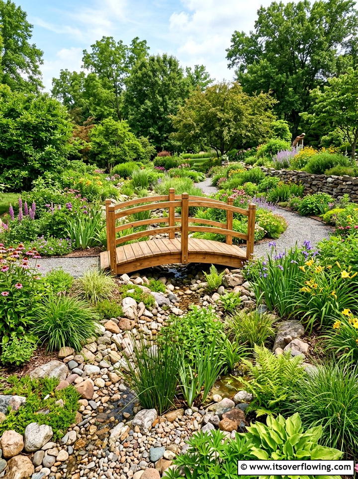 Rain Garden With Bridge - 25 creative garden ideas with rain gardens