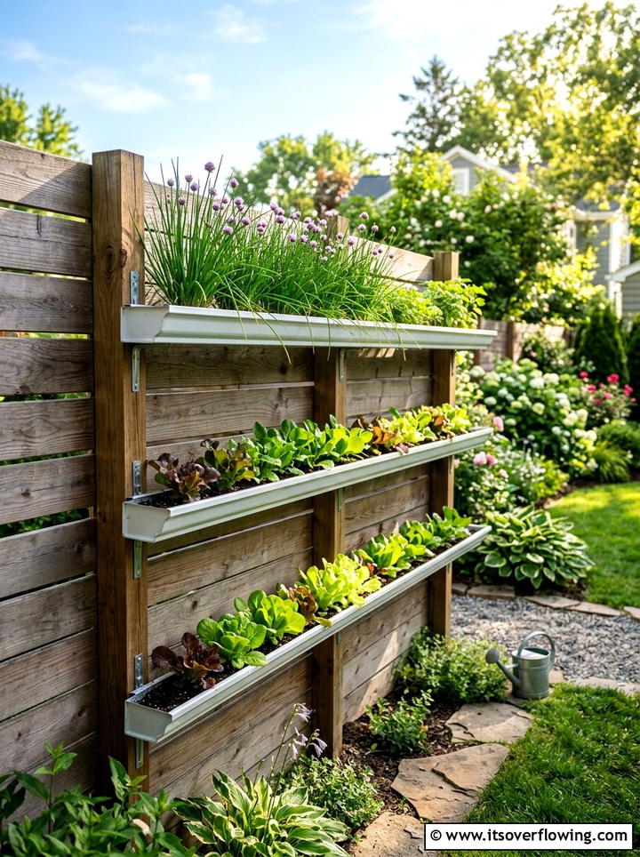 Rain Gutter Herb Garden - 25 reusing old things ideas for herb garden
