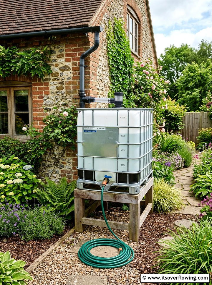 Rain barrel storage tote - 25 recycled garden ideas with storage bins