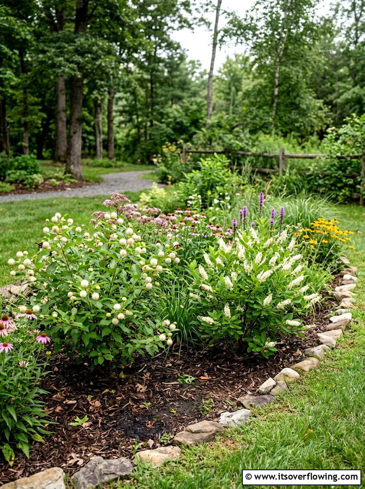 Rain garden with native shrubs - 25 creative garden ideas with pollinator beds