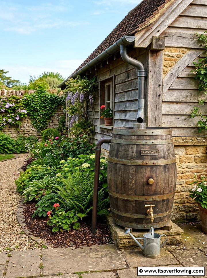Rainwater barrel - 25 creative garden ideas for rural homes