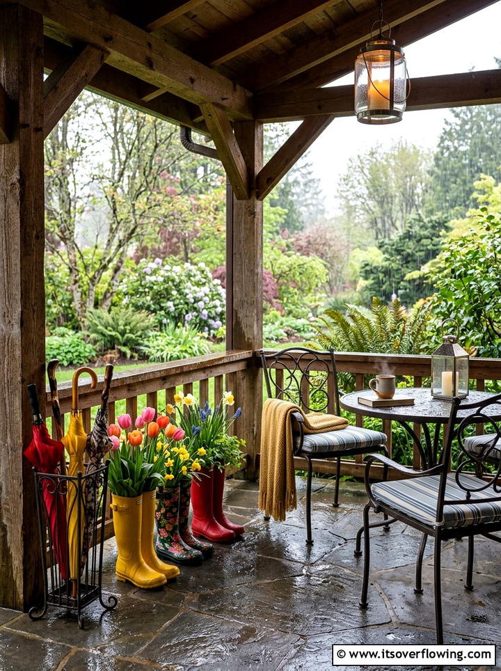 Rainy day porch - 25 front porch ideas with spring decor