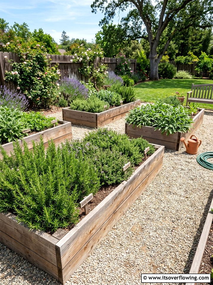 Raised Bed Garden With Low Water Herbs - 25 garden design ideas with low water plants