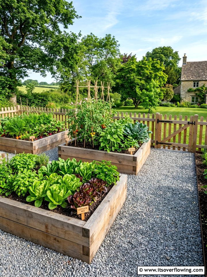Raised Bed Gravel Garden - 25 backyard ideas with gravel patio