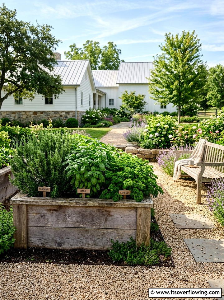 Raised Bed Herb Garden - 25 backyard ideas with herb garden