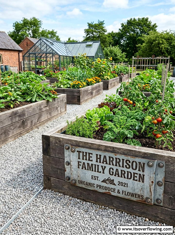 Raised Bed Nameplate - 25 creative garden ideas with personalized signs