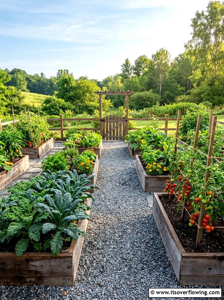 Raised Bed Vegetable Garden - 25 garden ideas for farmhouse homes