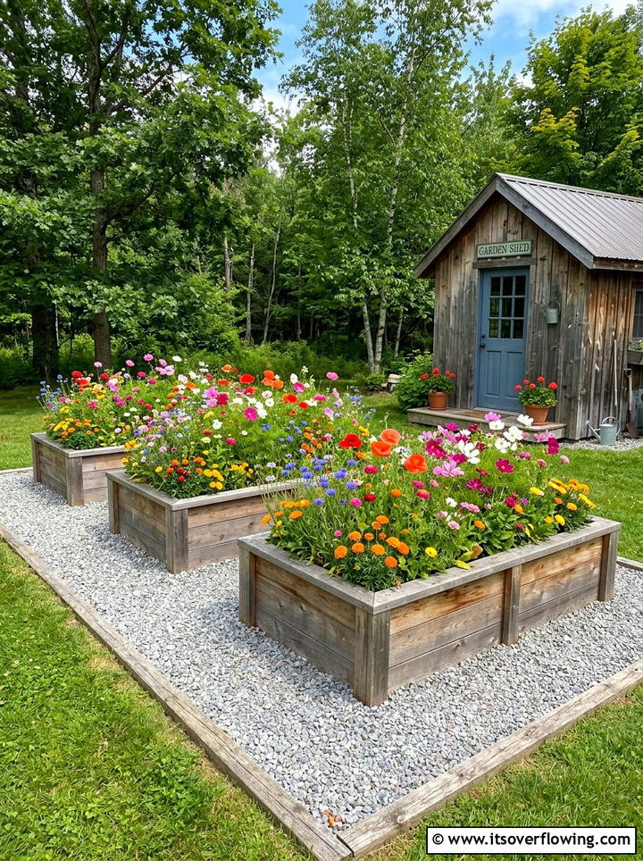Raised Bed Wildflower Garden - 25 garden ideas with wildflowers