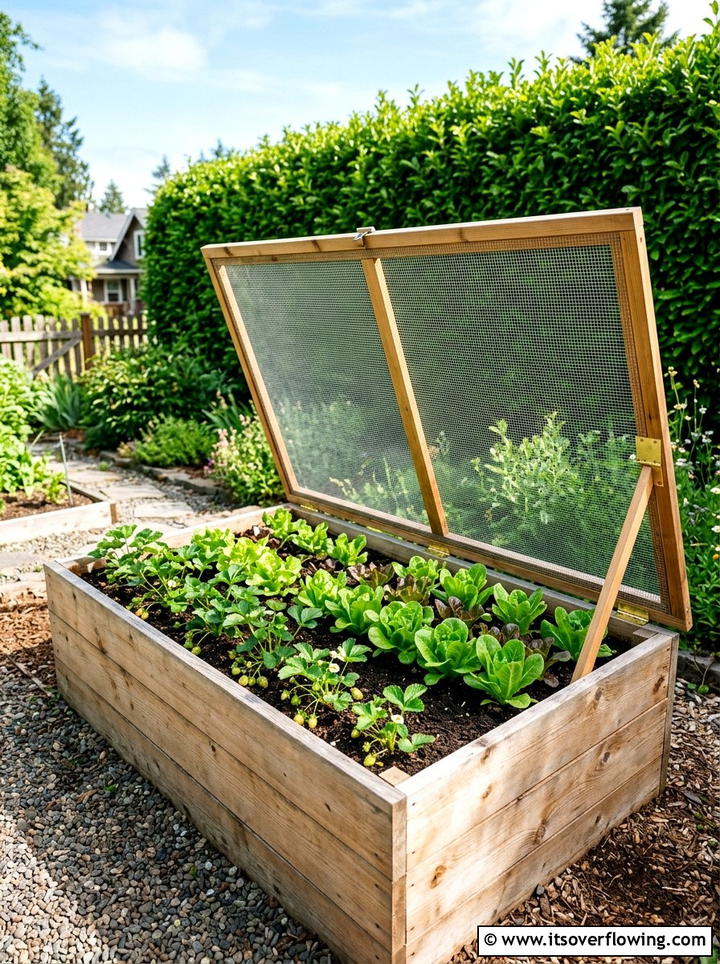 Raised Bed With Cover - 25 backyard ideas with vegetable garden
