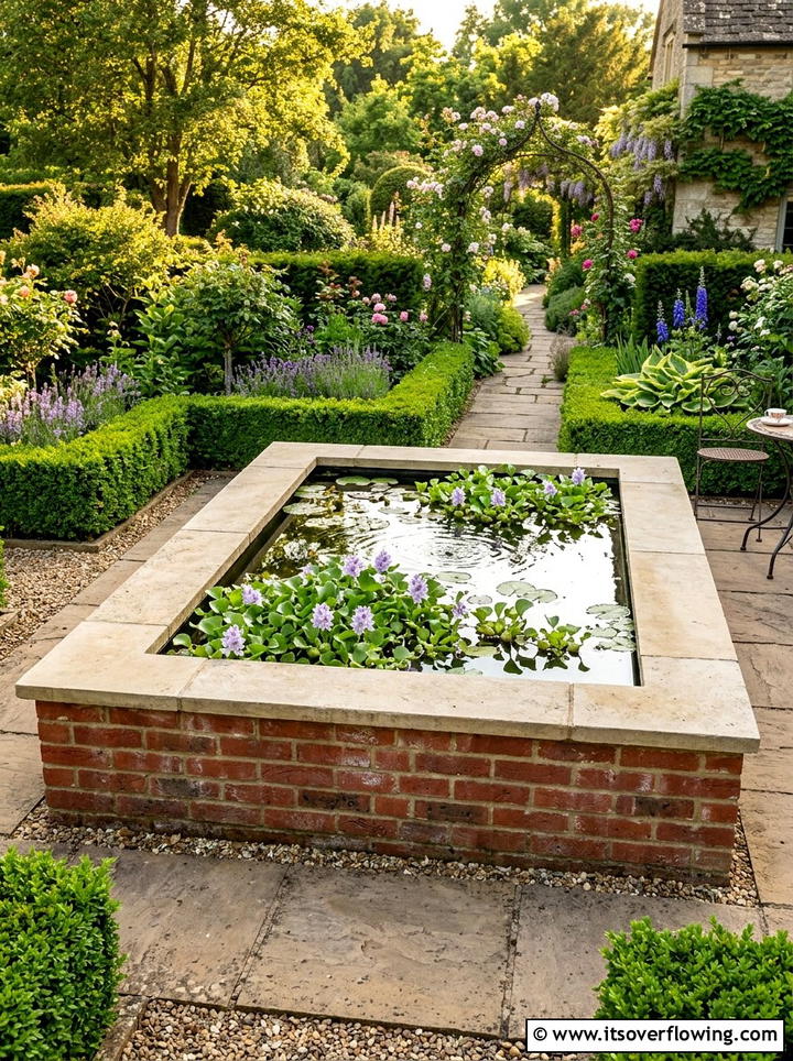 Raised Brick Pond - 25 garden ideas with pond