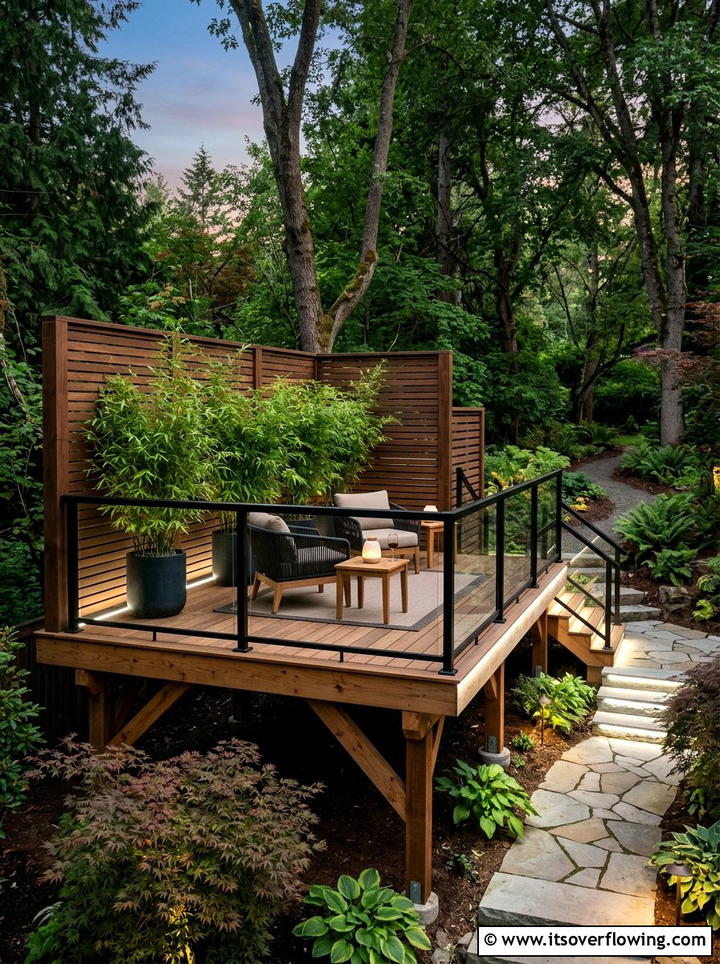 Raised Deck With Privacy Screen - 25 garden ideas with deck