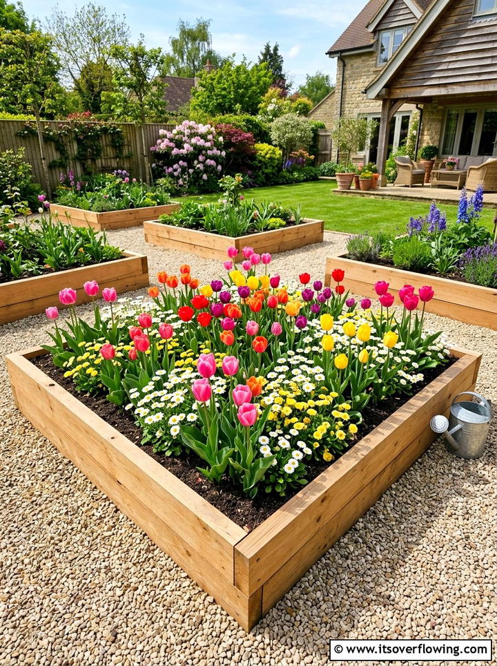 Raised Flower Bed - 25 garden decor ideas for backyards